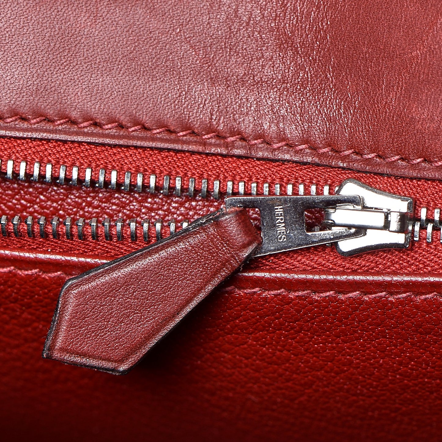 Barenia Sellier Waffle Kelly 35 Rouge H