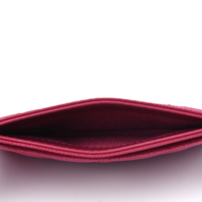 Chanel Caviar Quilted Card Holder Dark Pink 3 of 4