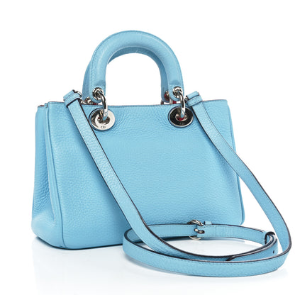 Christian Dior Bullcalf Small Diorissimo Tote Light Blue 3 of 9