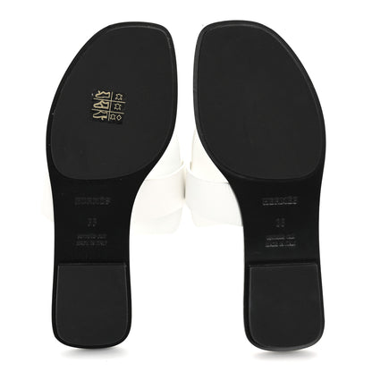 Hermes Calfskin Womens Galerie Sandals 36 White 6 of 11