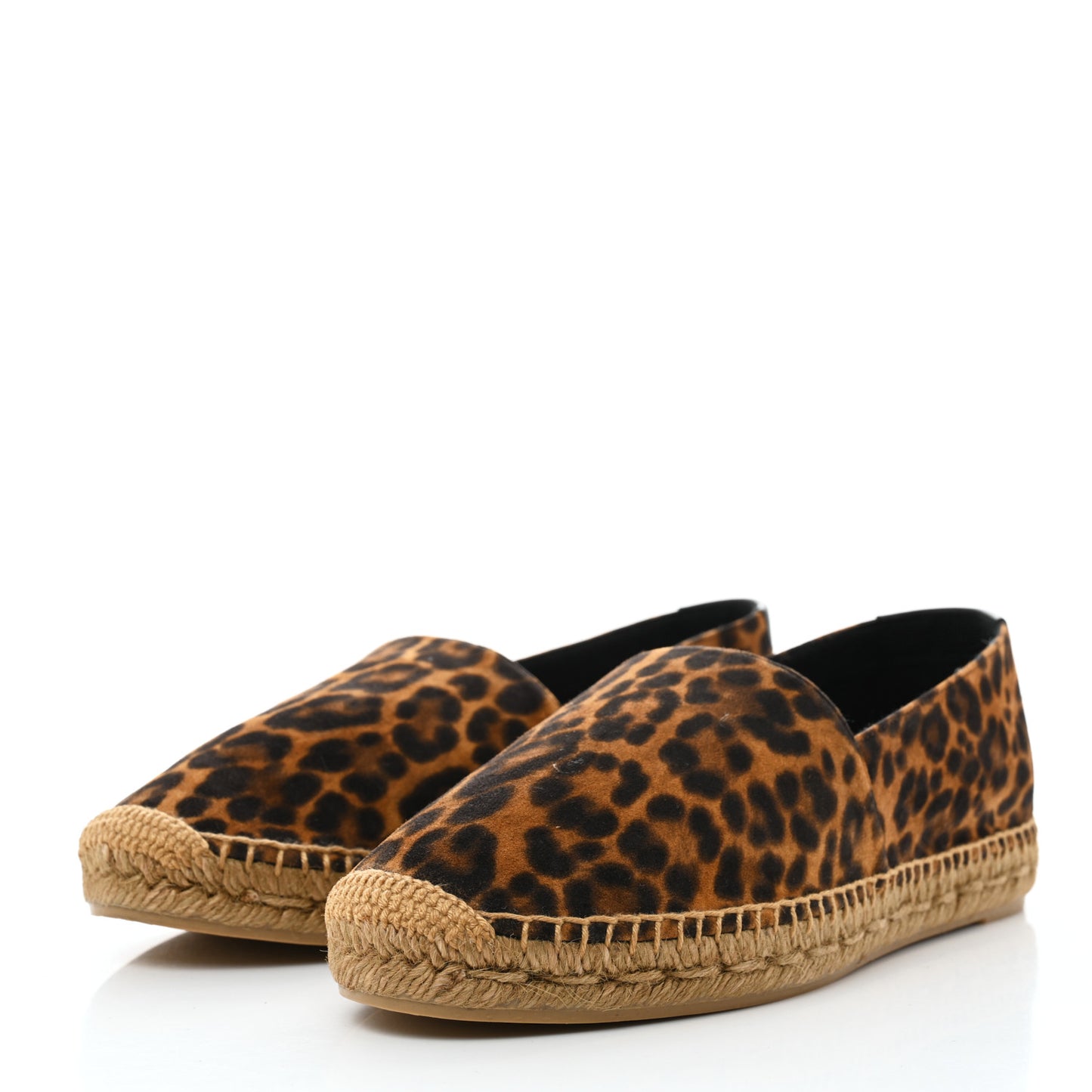 Suede Leopard Print Espadrilles 40