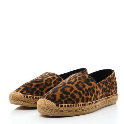 Saint Laurent Suede Leopard Print Espadrilles 40 3 of 9