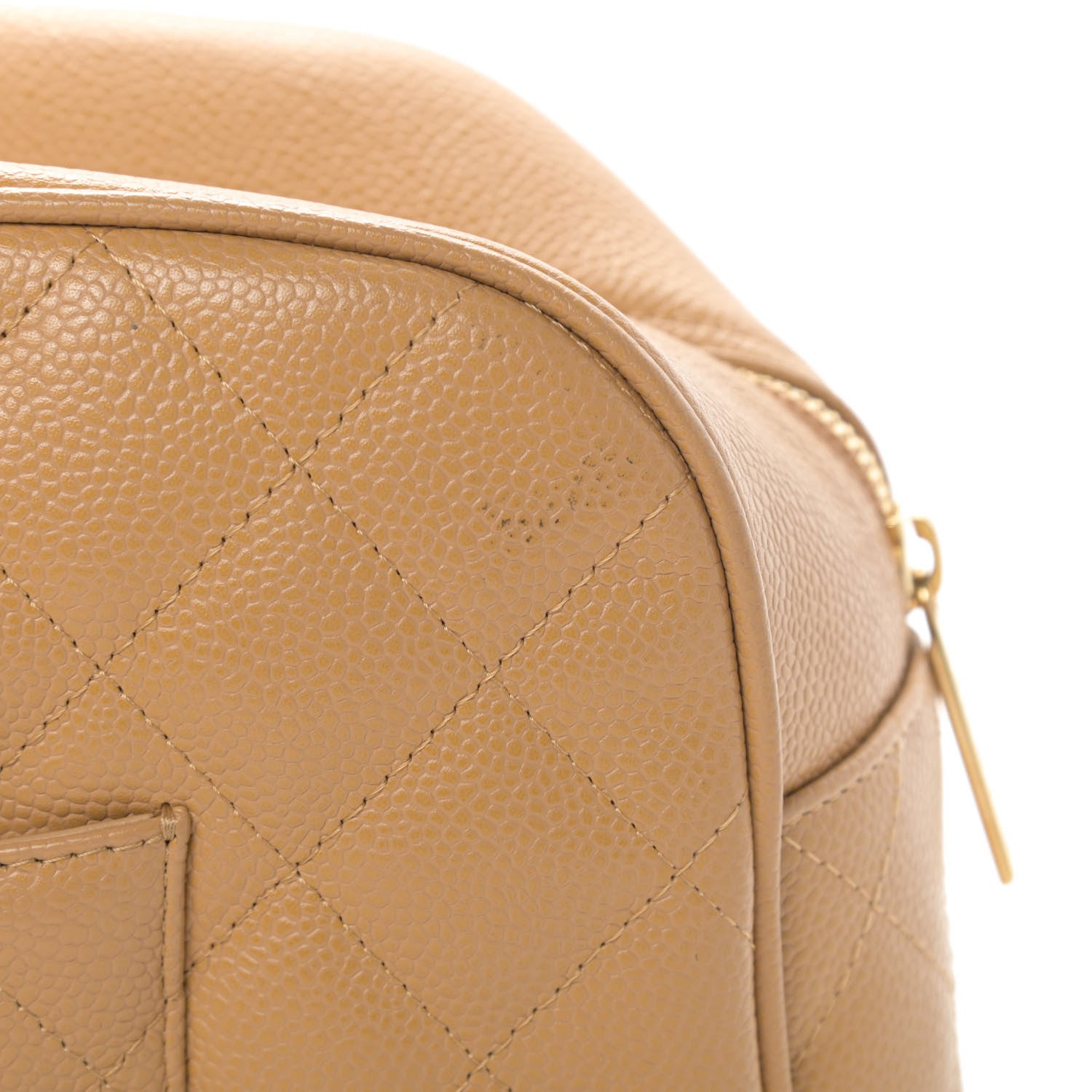 Chanel Caviar Quilted Large Bowler Bag Beige 20 of 20