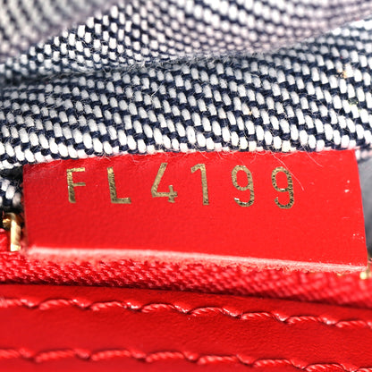 Louis Vuitton Denim Damier Monogram Onthego Blue Rouge 7 of 14