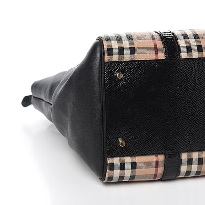 Burberry Haymarket Check Large Chatton Tote Black 7 of 9