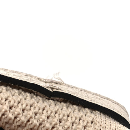 Fendi Ribbon Vitello King Logo Regolabile Woven Adjustable Strap You Beige 6 of 9