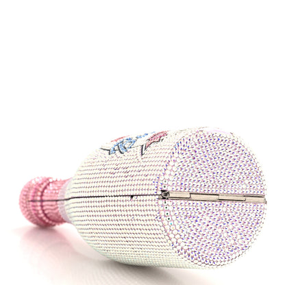 Judith Leiber Crystal Champagne Bottle Bubbly Minaudiere Clutch Pink 3 of 11