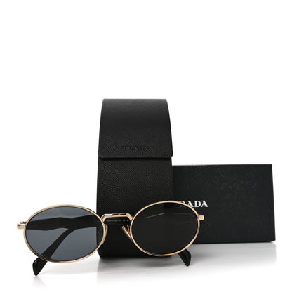 Prada Metal Logo Sunglasses SPR 65ZS Gold 7 of 7