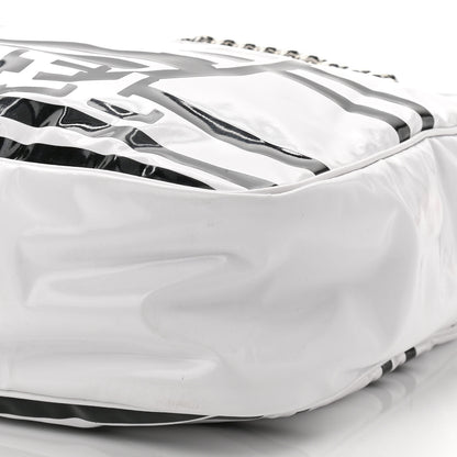 Chanel Vinyl Small La Pausa Camera Case White Black 9 of 9