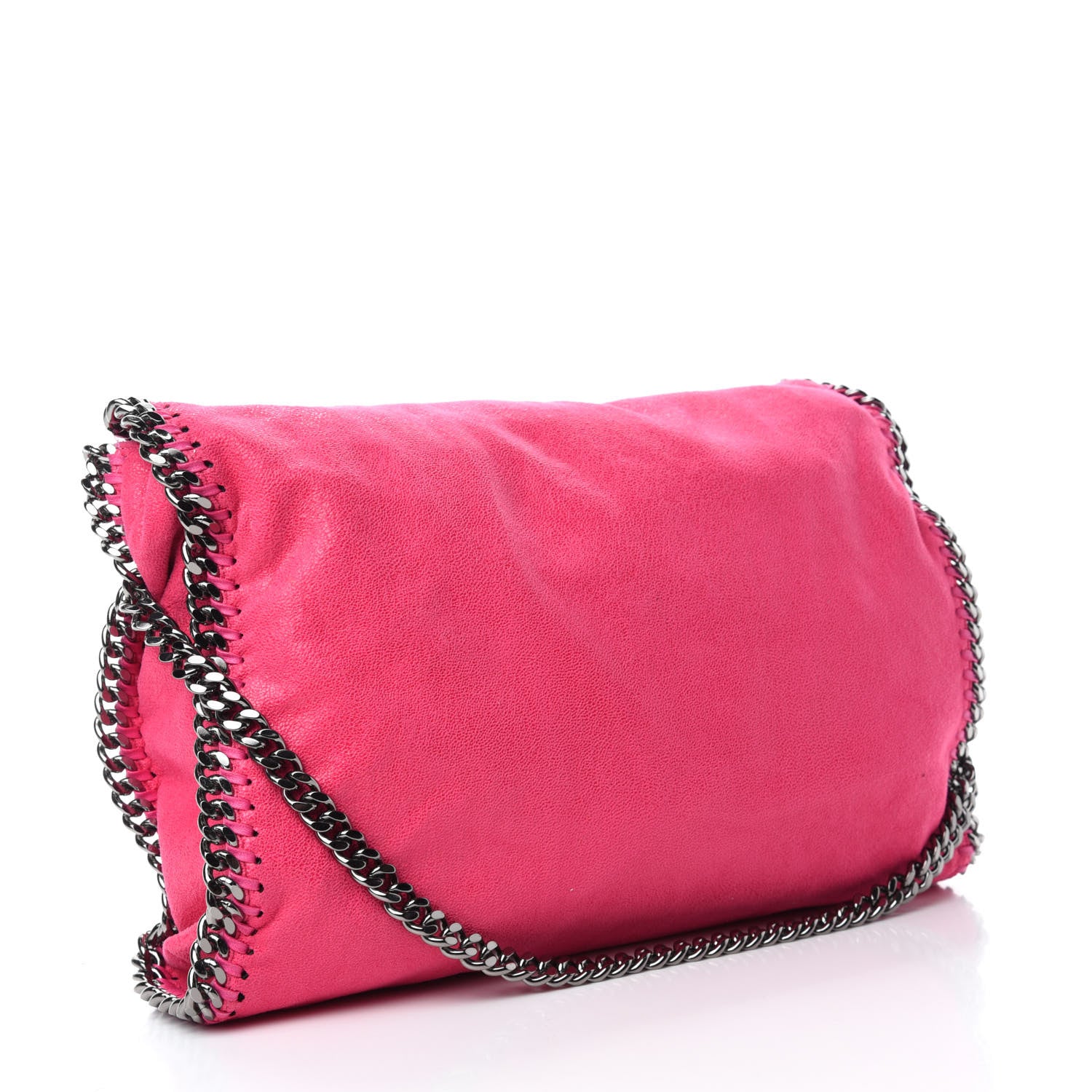 Stella McCartney Shaggy Deer Falabella Fold Over Tote Hot Pink 4 of 12