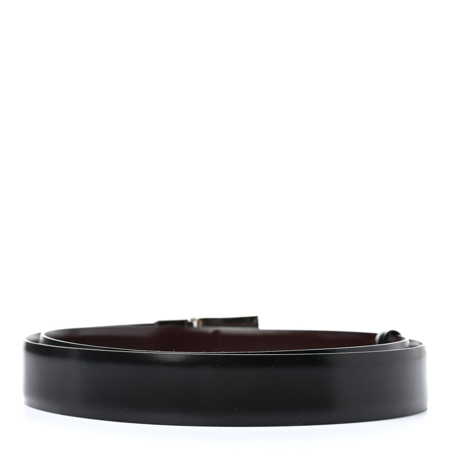 Calfskin Reversible Square G Buckle Belt 105 42 Black Brown
