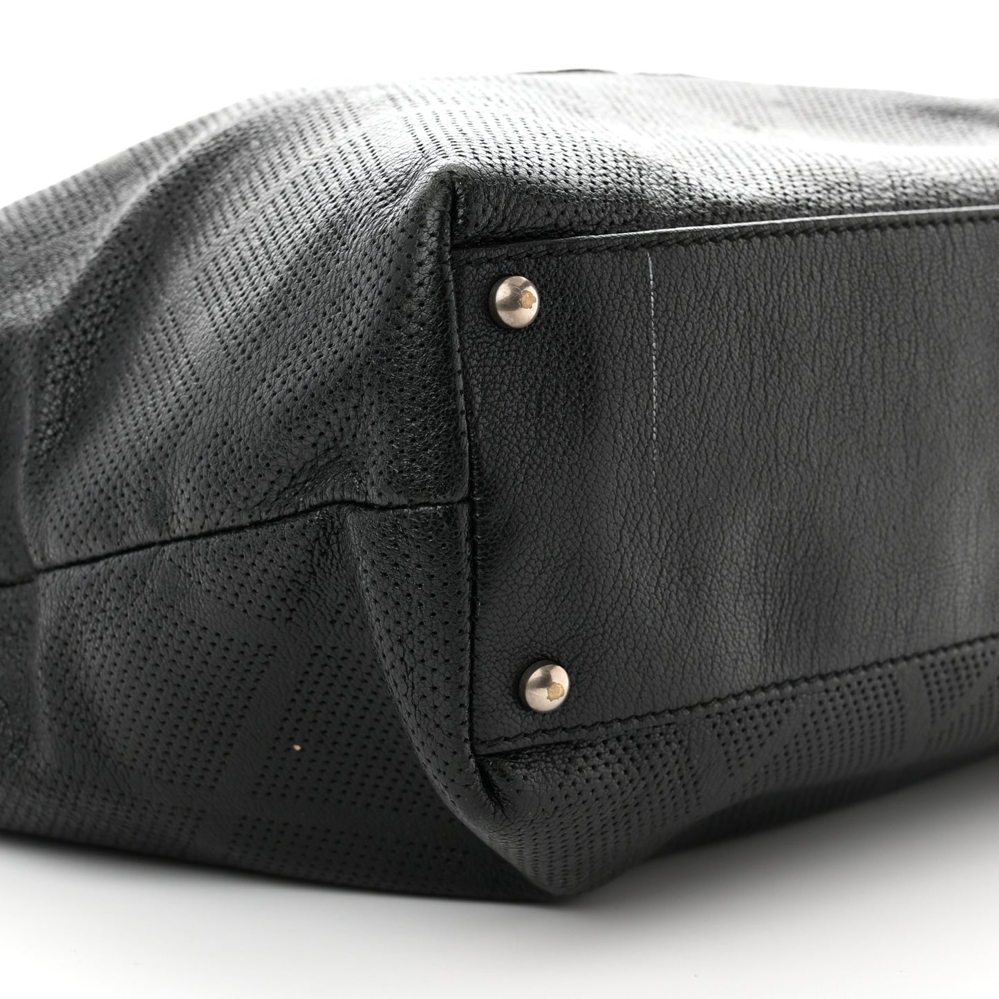 Goatskin Perforated Large CC Tote Black