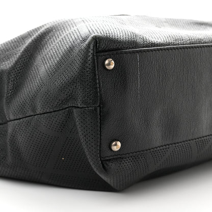 Chanel Goatskin Perforated Large CC Tote Black 10 of 16