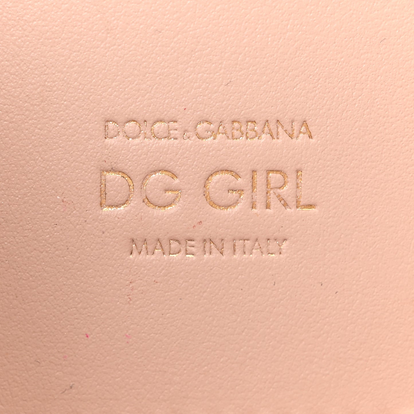 DOLCE GABBANA Calfskin DG Girls Shoulder Bag Pink