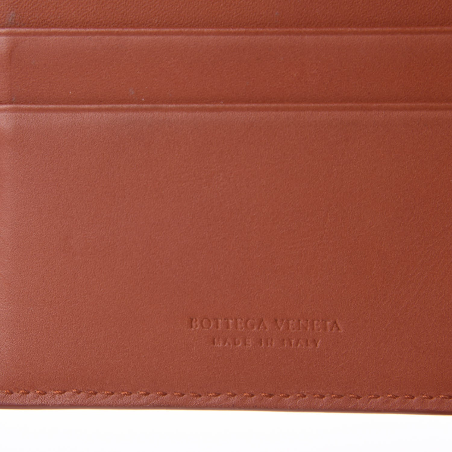Bottega Veneta Calfskin Intrecciato Bi-Fold Wallet With Money Clip Brique 9 of 13