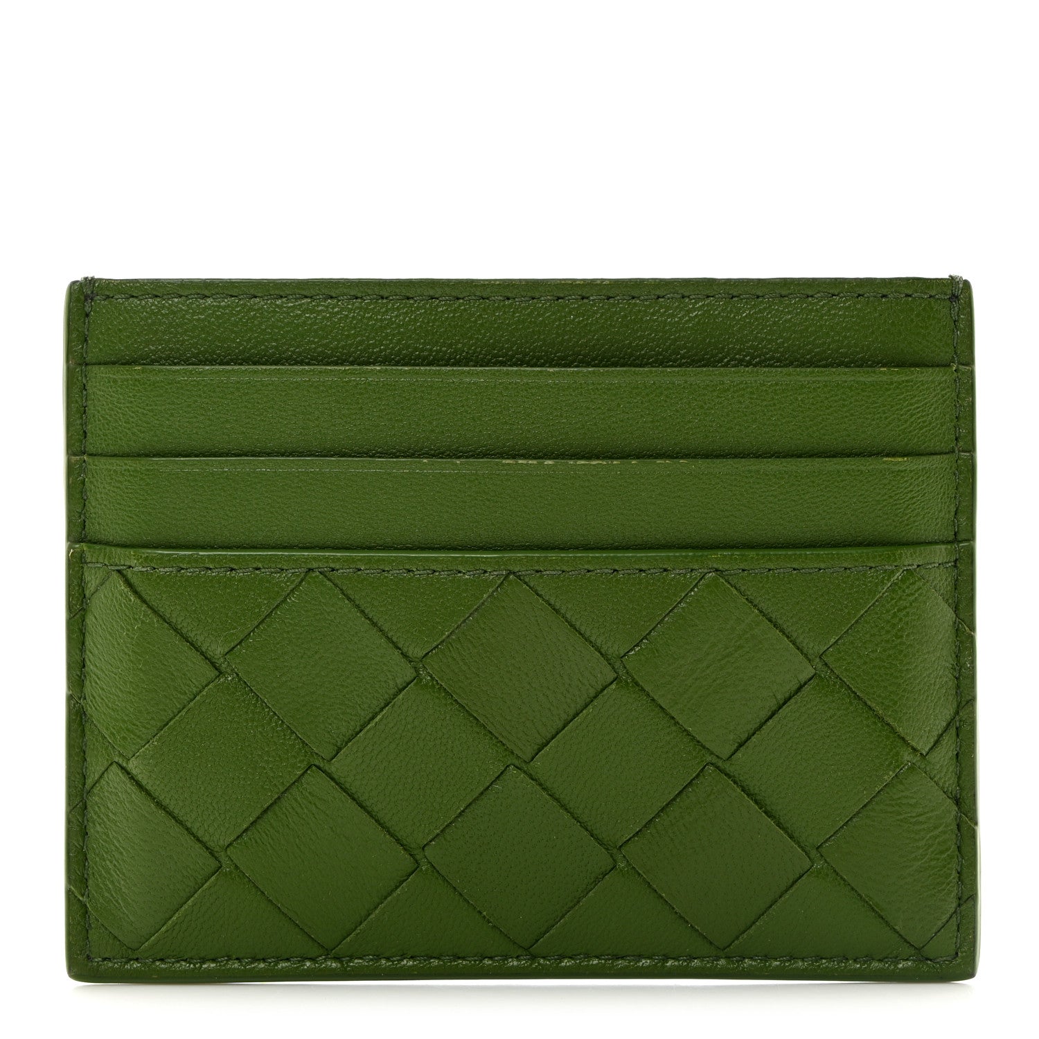 Bottega Veneta Nappa Intrecciato Card Holder Green 1 of 10