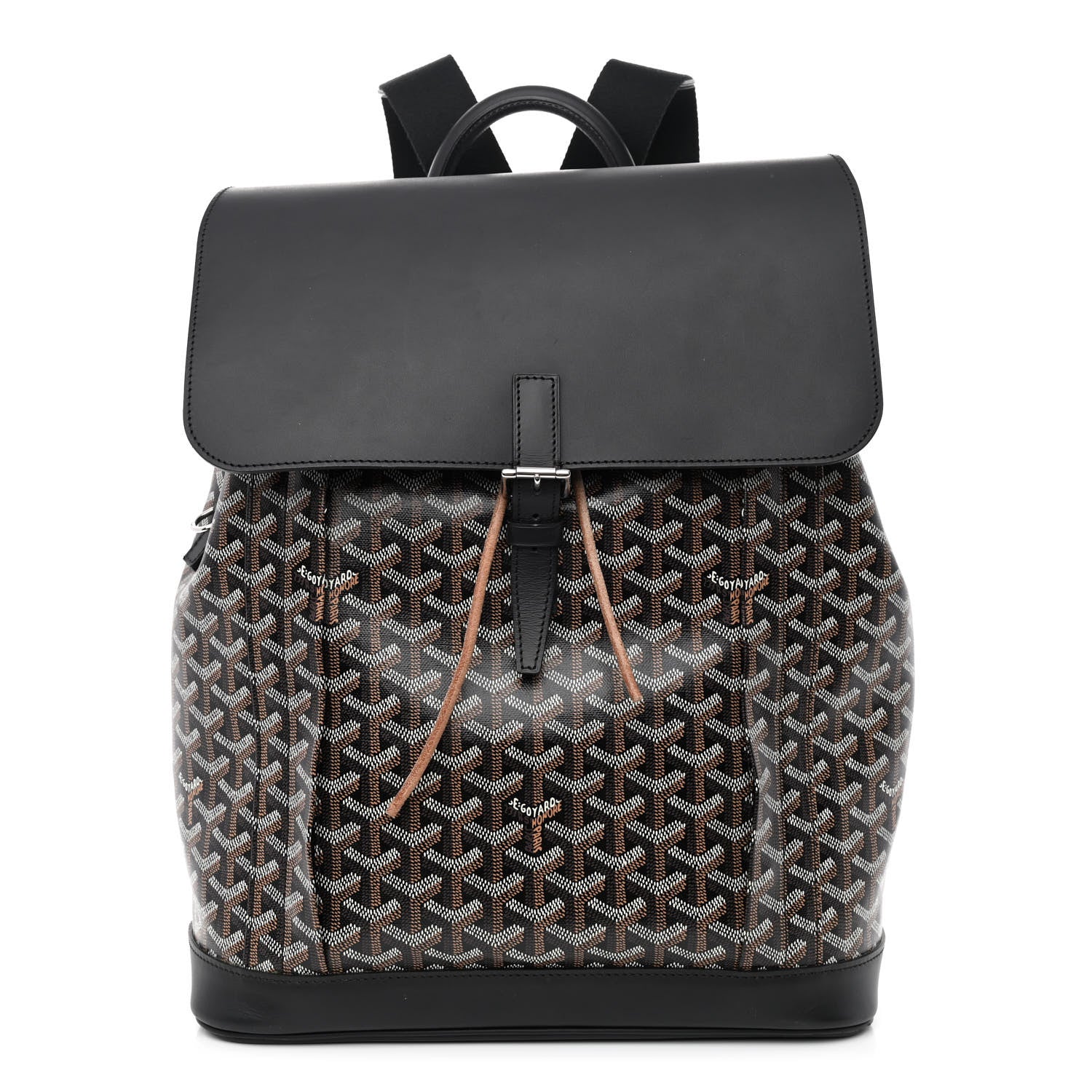 Goyard Goyardine Calfskin Alpin MM Backpack Black 1 of 15