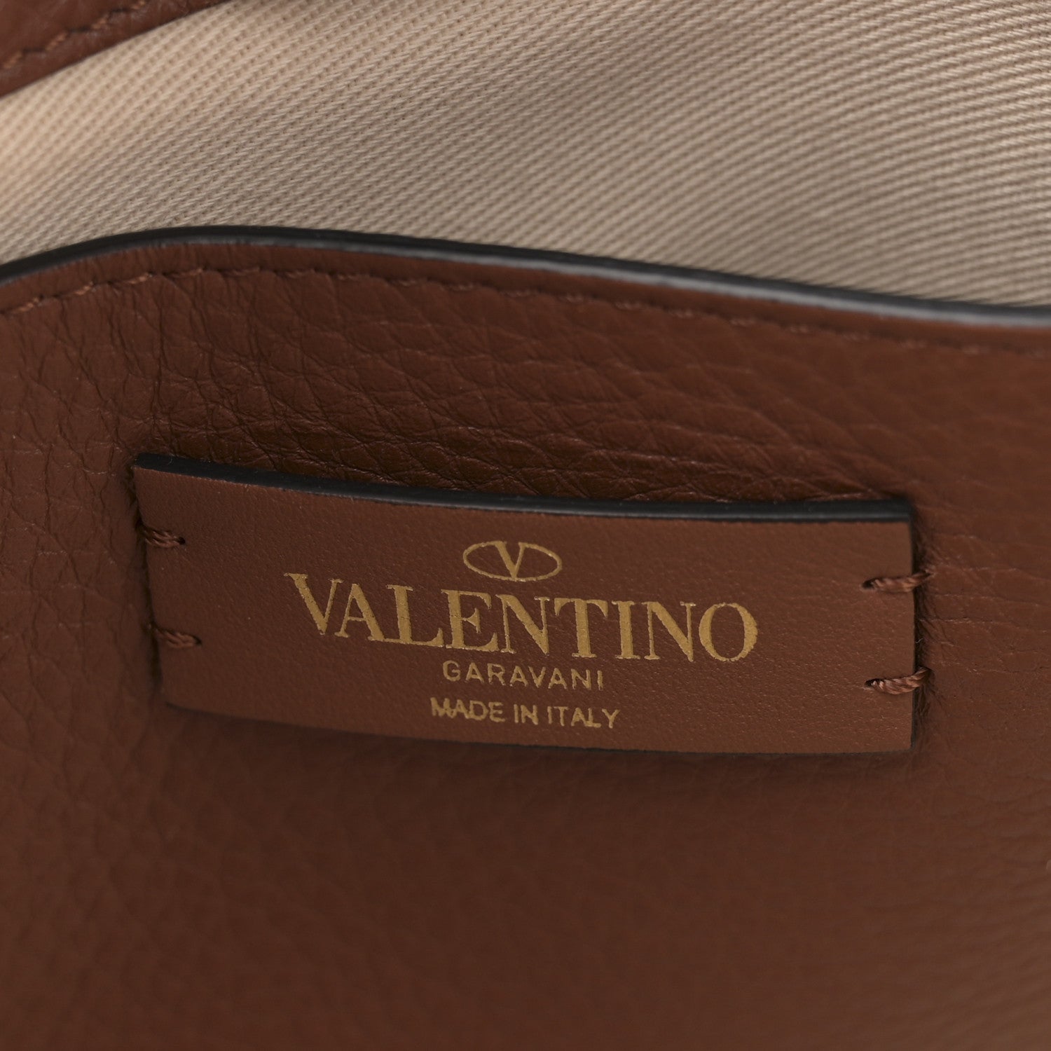 Valentino Garavani Raffia Calfskin Small Vlogo Signature Tote Natural Saddle Brown 6 of 10
