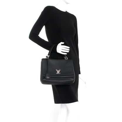 Louis Vuitton Soft Calfskin Lockme II Top Handle Black 2 of 7