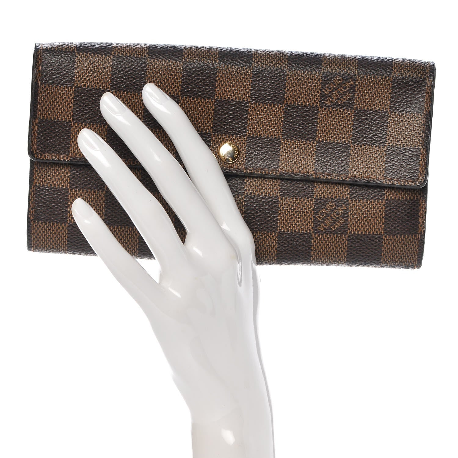 Louis Vuitton Damier Ebene Sarah Wallet 2 of 9