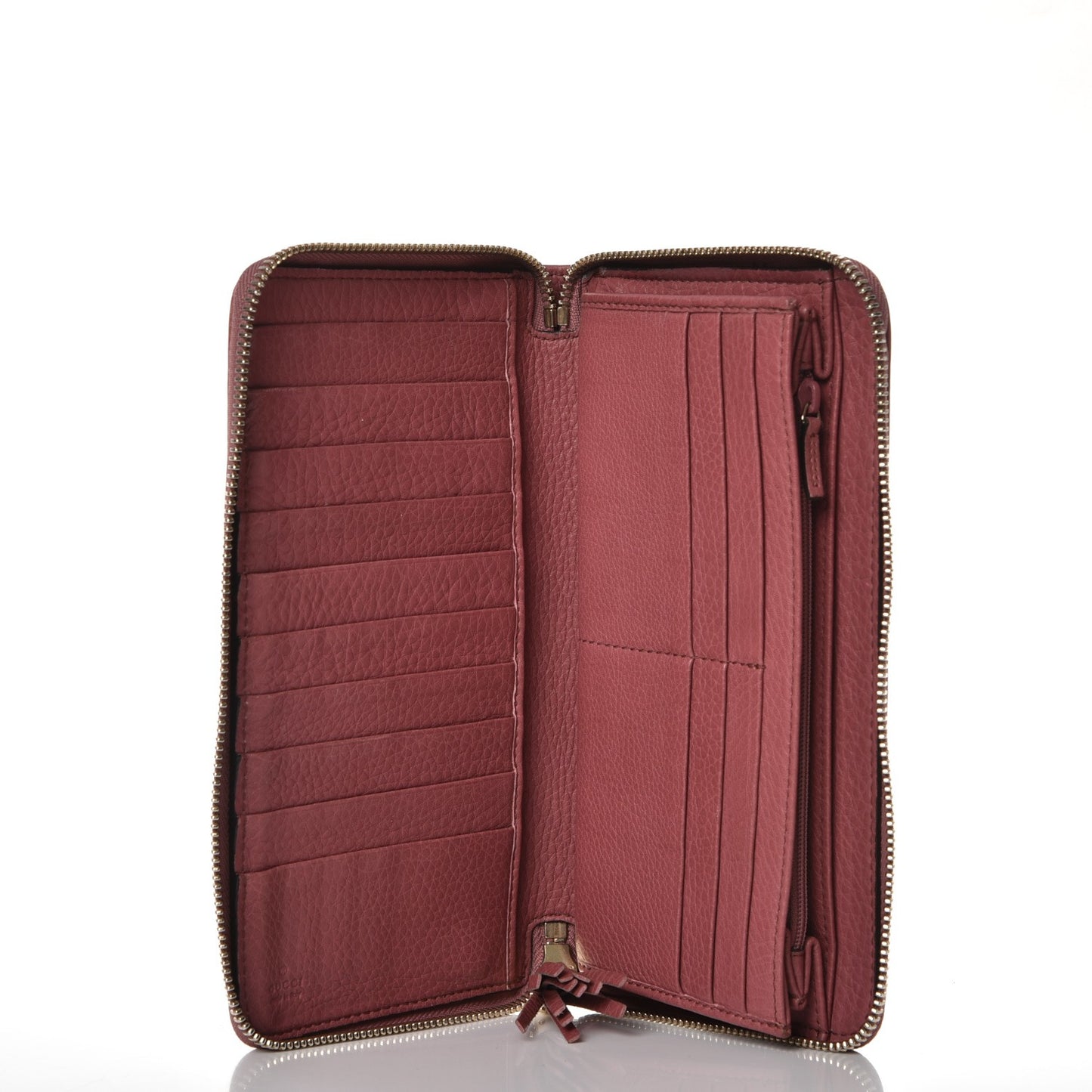 Pebbled Calfskin Soho Zip Around Wallet Peonia Flower
