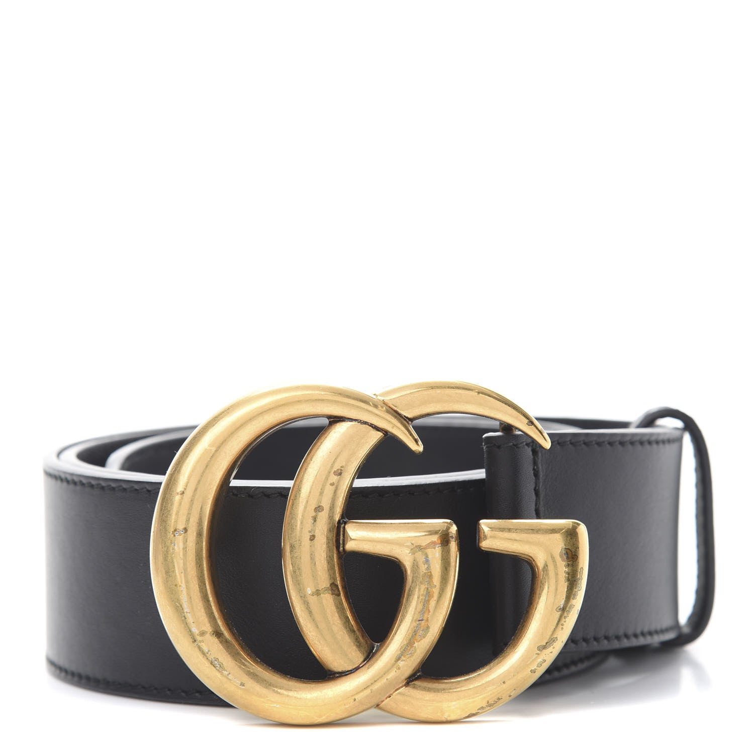 Gucci Calfskin Double G 40mm Belt 75 30 Black 1 of 8