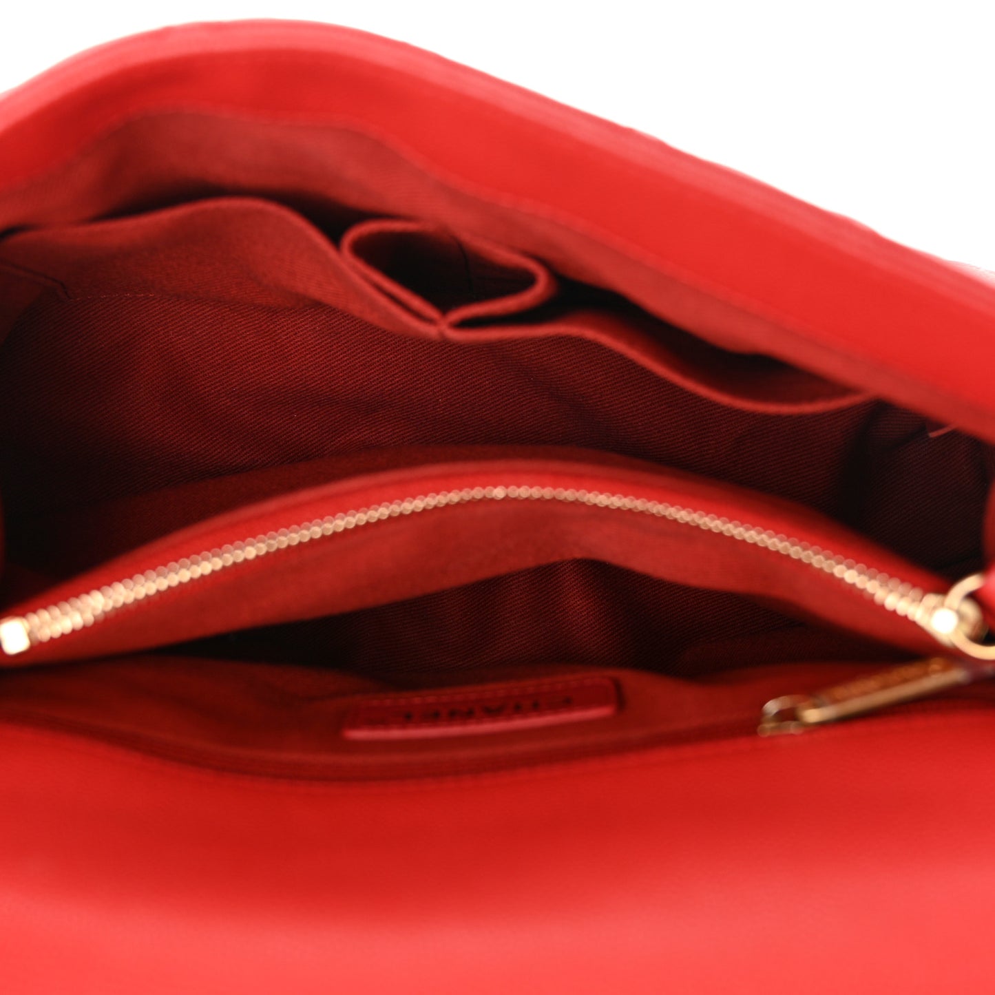 Caviar Quilted Small Coco Handle Flap Red
