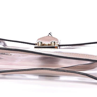 Valentino Garavani PVC Nappa Naked Medium Glam Lock Rockstud Flap Poudre 8 of 10