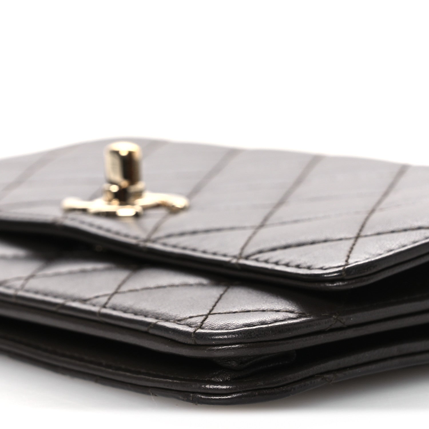 Chanel Lambskin Quilted Trendy CC Wallet On Chain WOC Dark Brown 11 of 14
