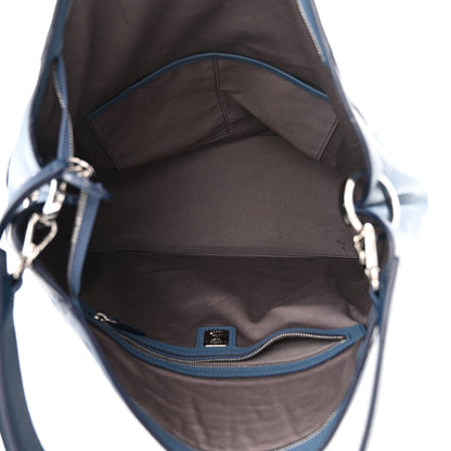 MCM Calfskin Ottomar Monogram Large Klara Hobo Luft Blue 5 of 16