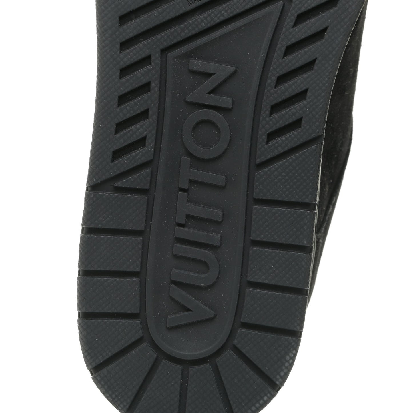 Suede Mens LV Trainer Sneakers 9 Black