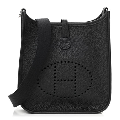 Hermes Taurillon Clemence Evelyne TPM Black 1 of 9