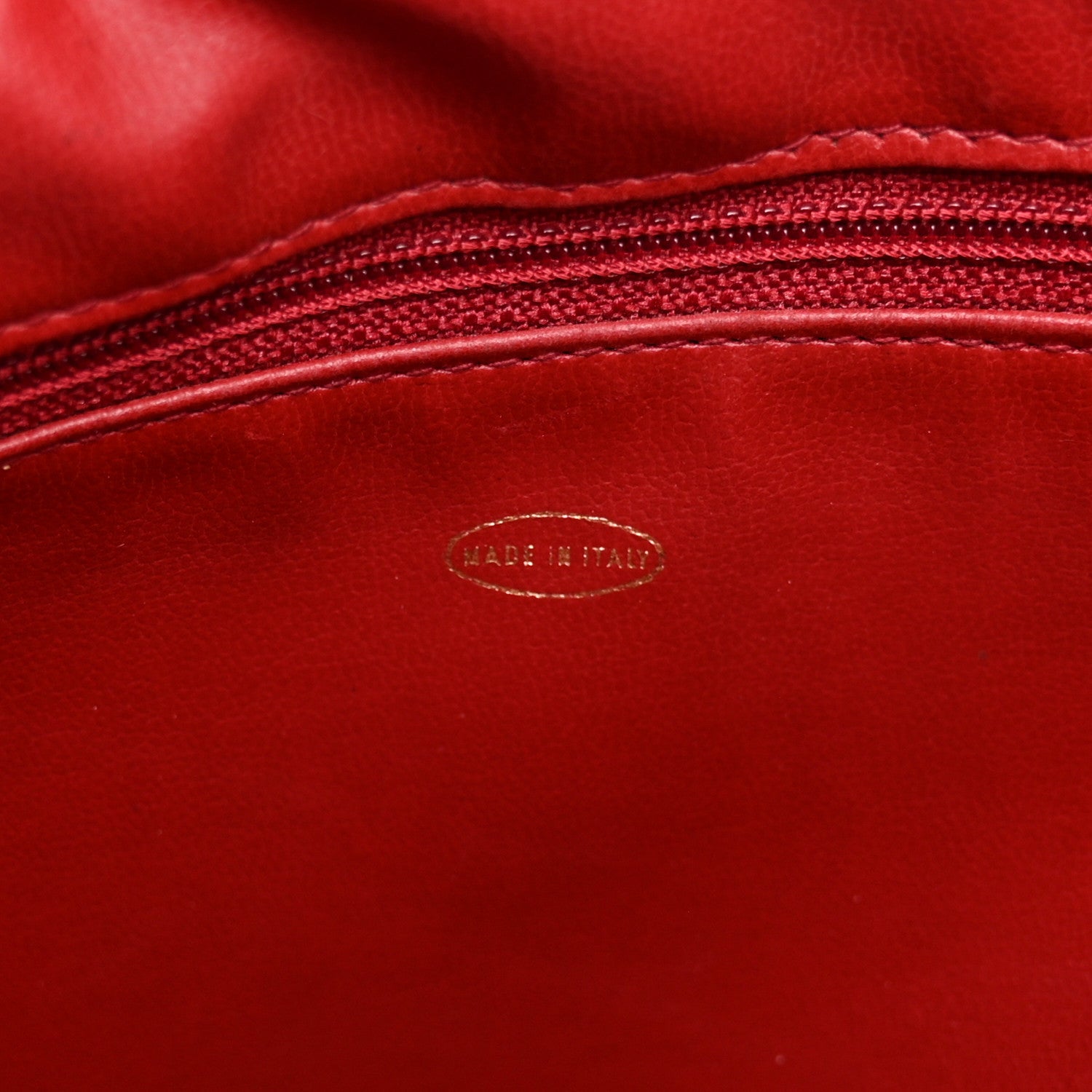 Chanel Lambskin Chevron Quilted Shoulder Bag Red 7 of 14