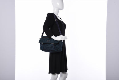 Prada Nylon Vela Messenger Bag Blue 3 of 18