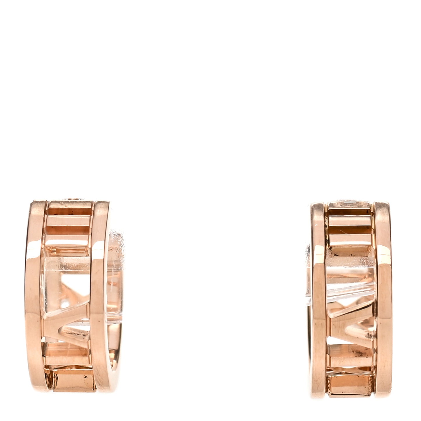 18K Rose Gold Mini Atlas Hoop Earrings