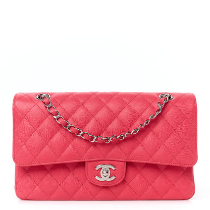 Chanel Caviar Quilted Medium Double Flap Dark Pink 1 of 11