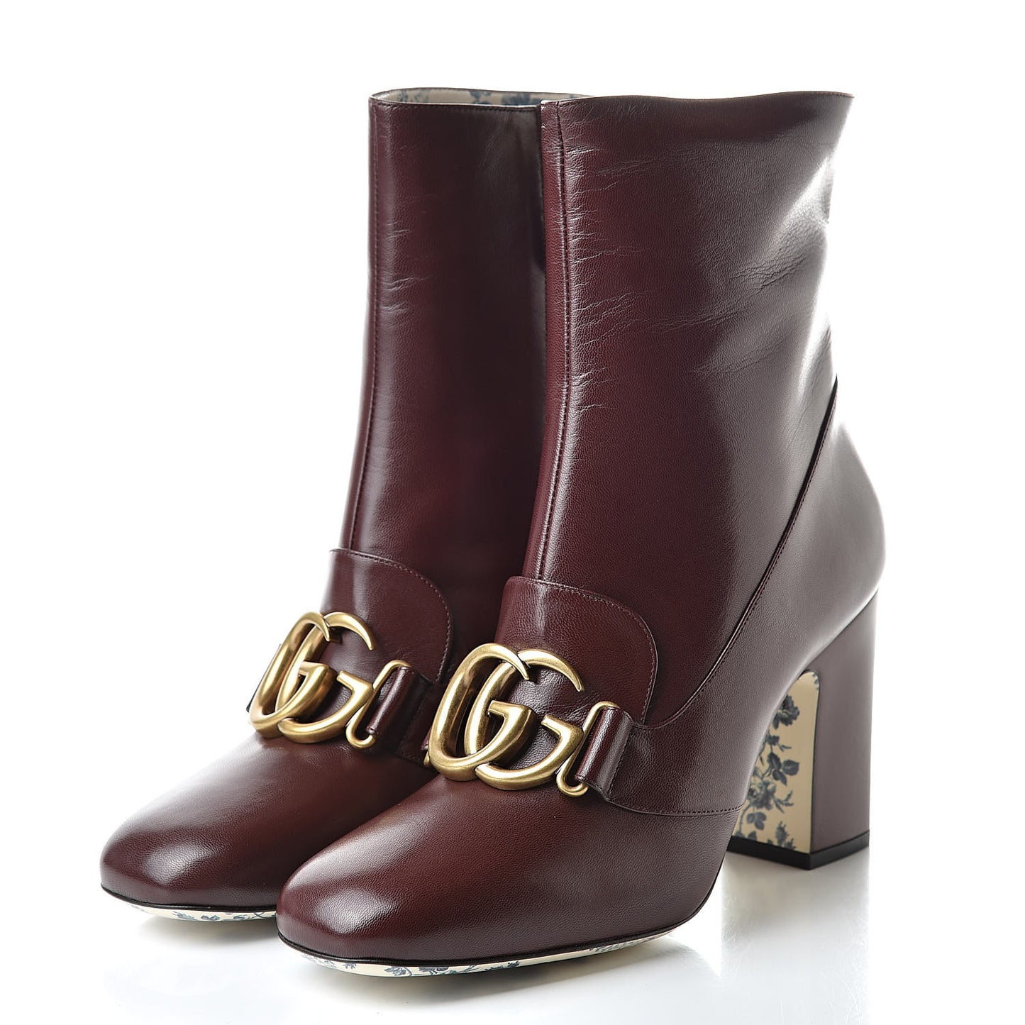 Malaga Kid GG Victoire 95mm Ankle Boots 38.5 Vintage Bordeaux