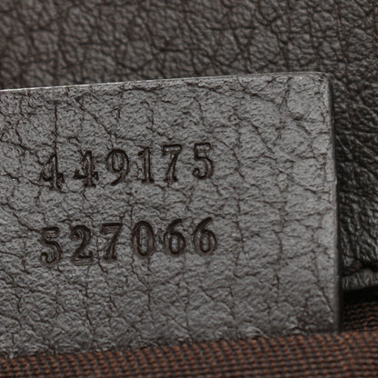 Gucci Monogram Dollar Calfskin O Drawstring Backpack Beige Ebony Testa di Moro Dark Chocolate 7 of 12