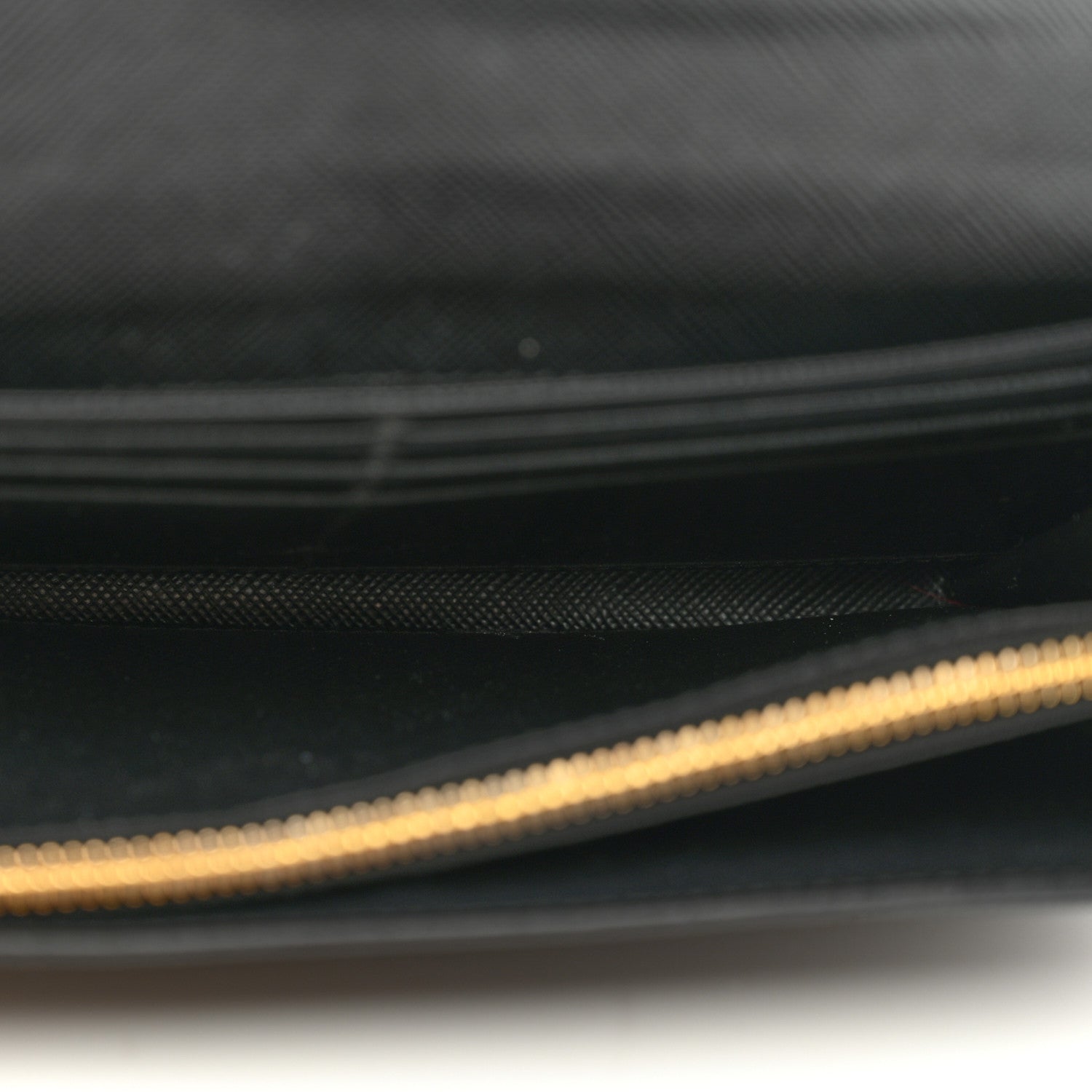 Prada Saffiano Metal Envelope Wallet Black 6 of 10