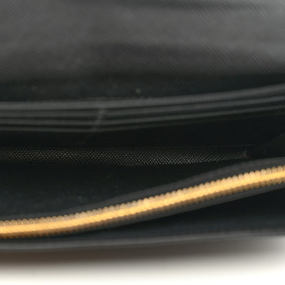 Prada Saffiano Metal Envelope Wallet Black 6 of 10
