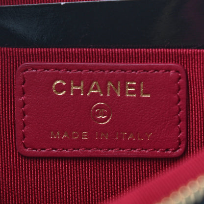 Chanel Shiny Goatskin Quilted Small Chanel 19 Pouch Black 6 of 8