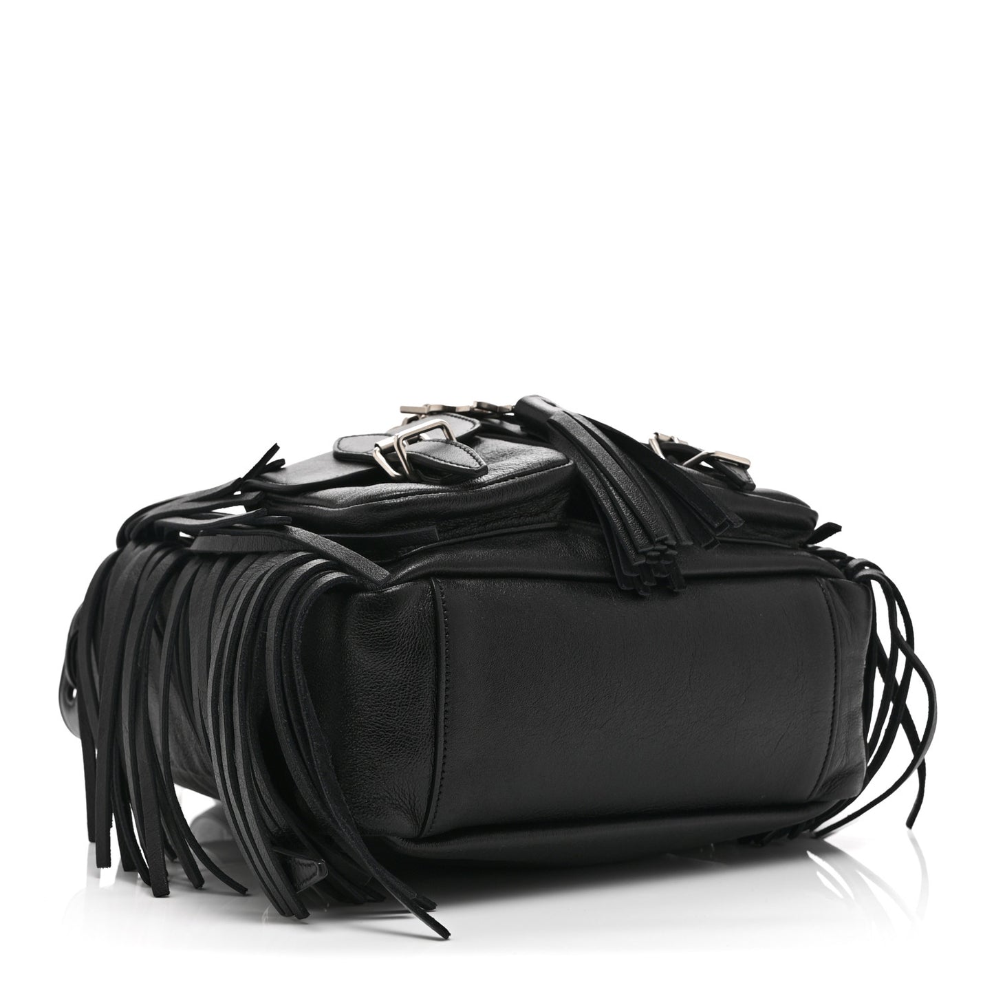 Calfskin Fringe Festival Backpack Black