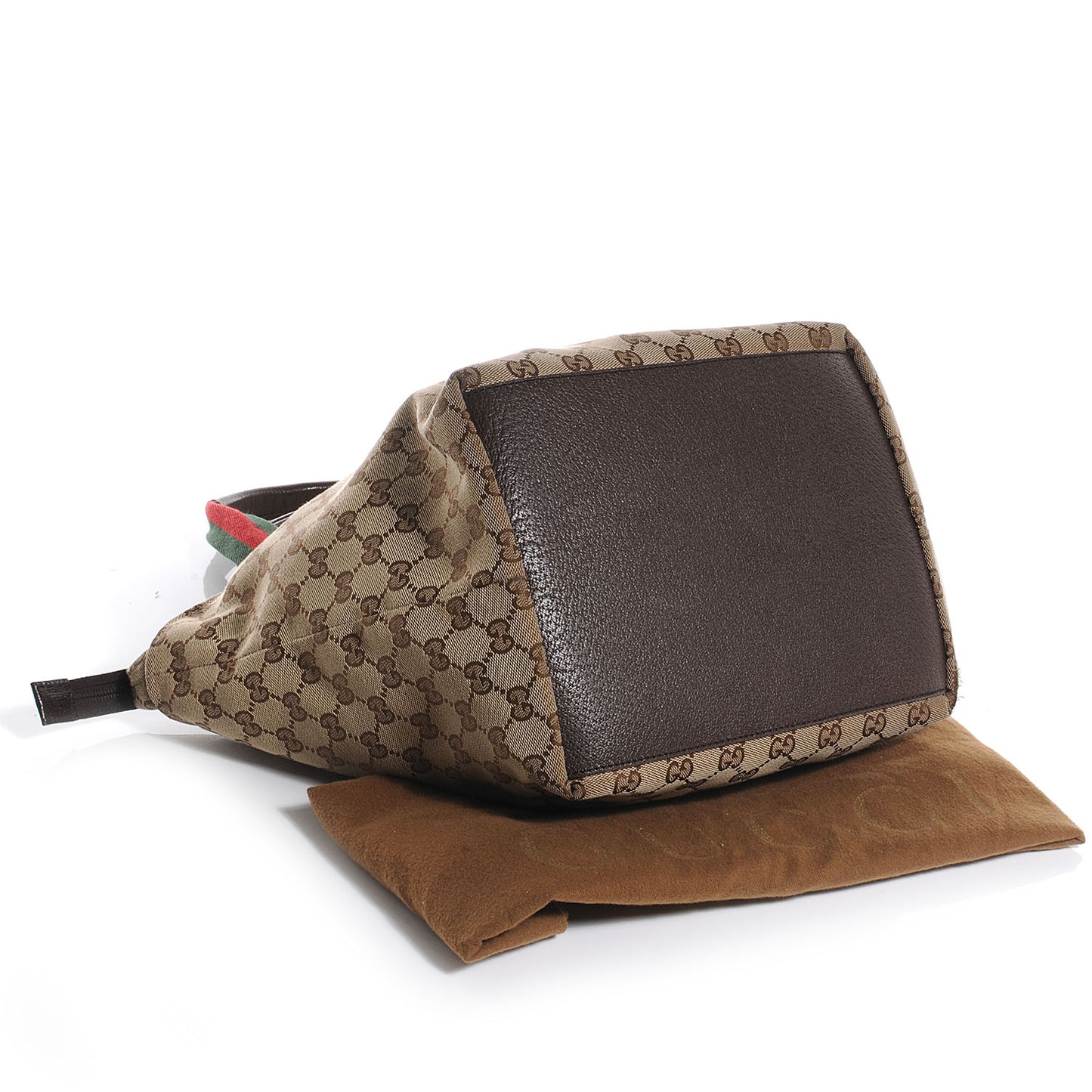 GG Monogram Medium Web Handle Bucket Tote