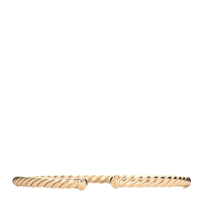 David Yurman 18K Yellow Gold 4mm Cablespira Bracelet 3 of 4