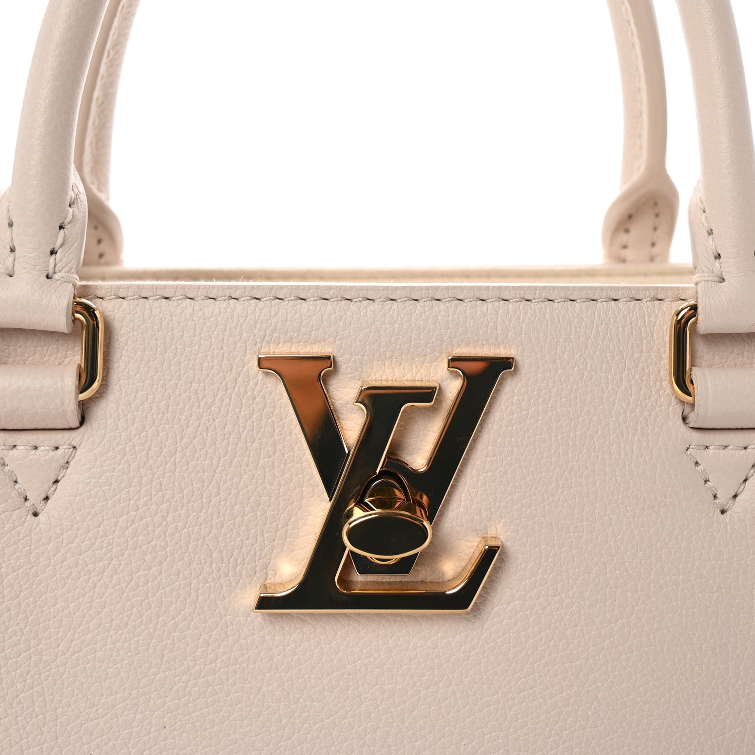 Louis Vuitton Calfskin Lock & Go Tote Quartz 7 of 9