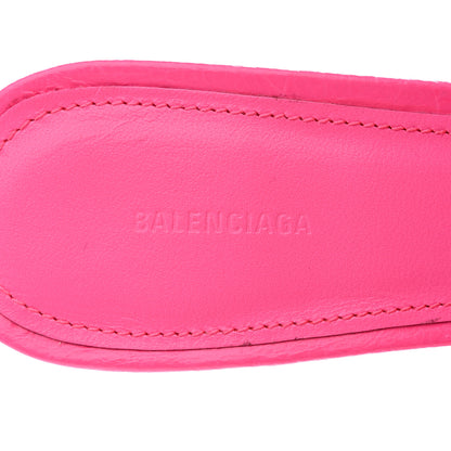 Balenciaga Agneau Arena Cagole 70mm Mules 38 Fluo Pink 6 of 8