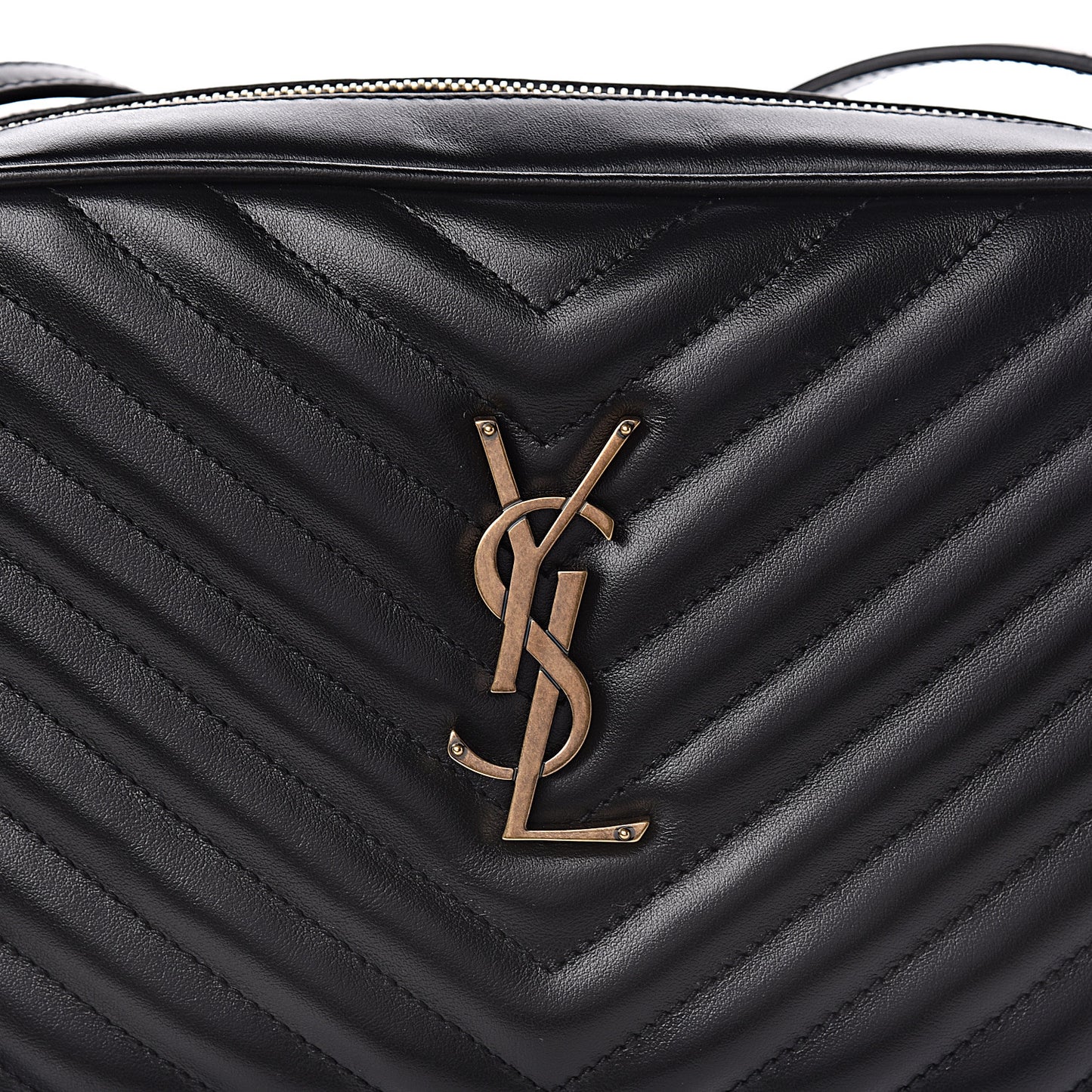 Calfskin Matelasse Monogram Lou Camera Bag Black