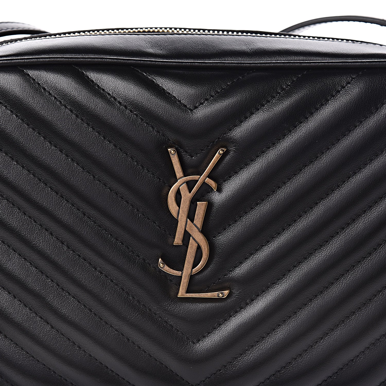 Saint Laurent Calfskin Matelasse Monogram Lou Camera Bag Black 9 of 9