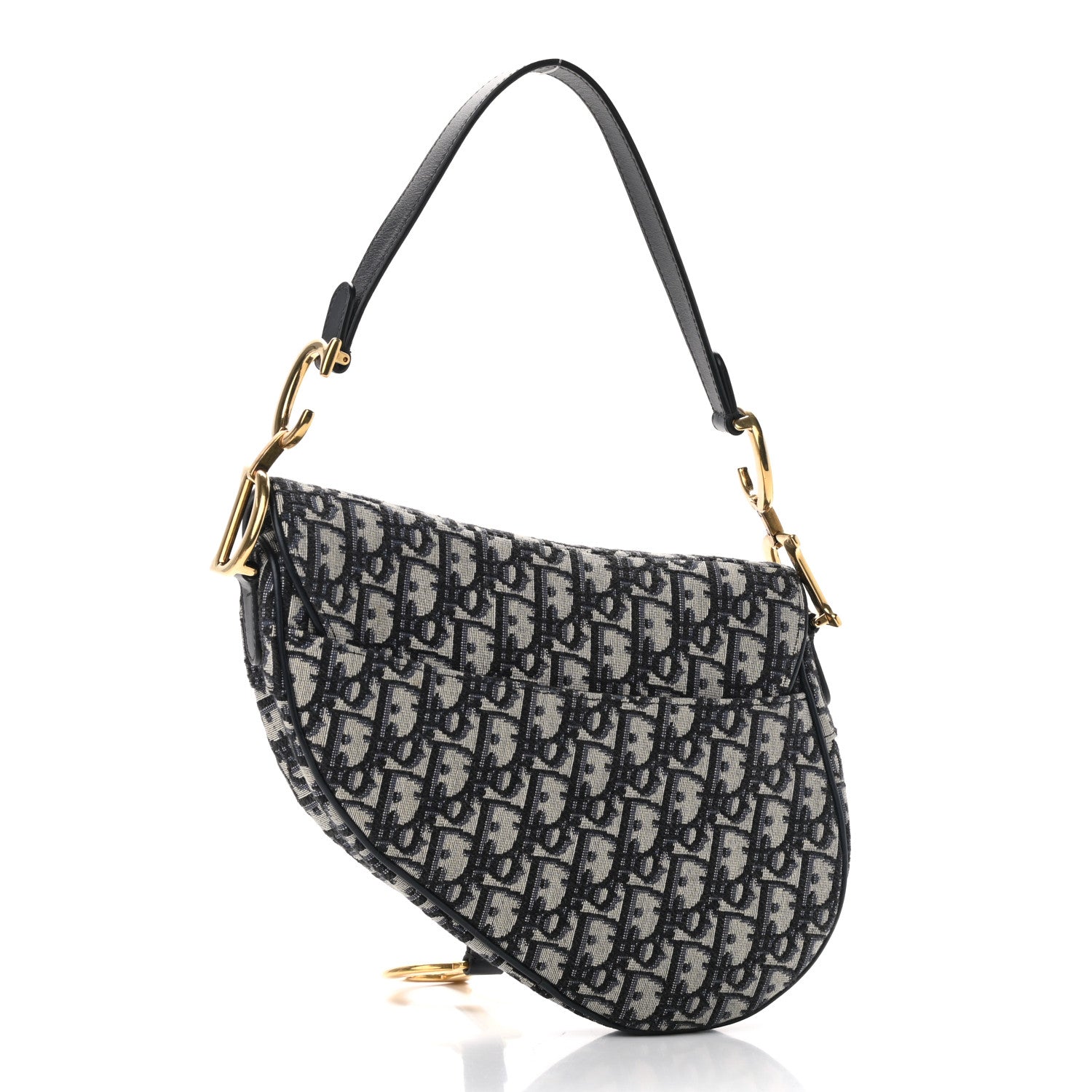 Christian Dior Oblique Saddle Bag Blue 3 of 10