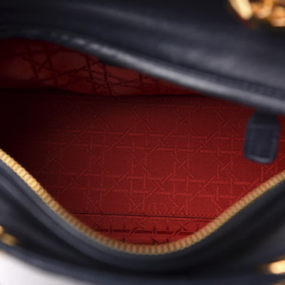 Christian Dior Lambskin Cannage Medium Lady Dior Navy Blue 5 of 11
